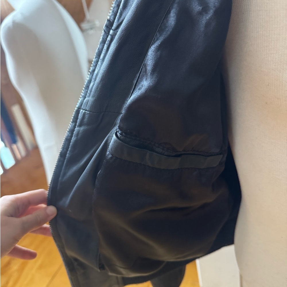 Black Bomber Jacket - Picture 3 of 4